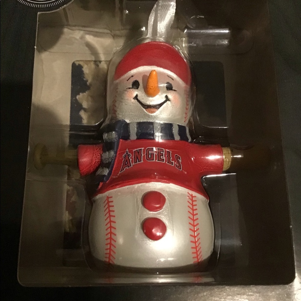 CALIFORNIA ANGELS Snowman Ornament